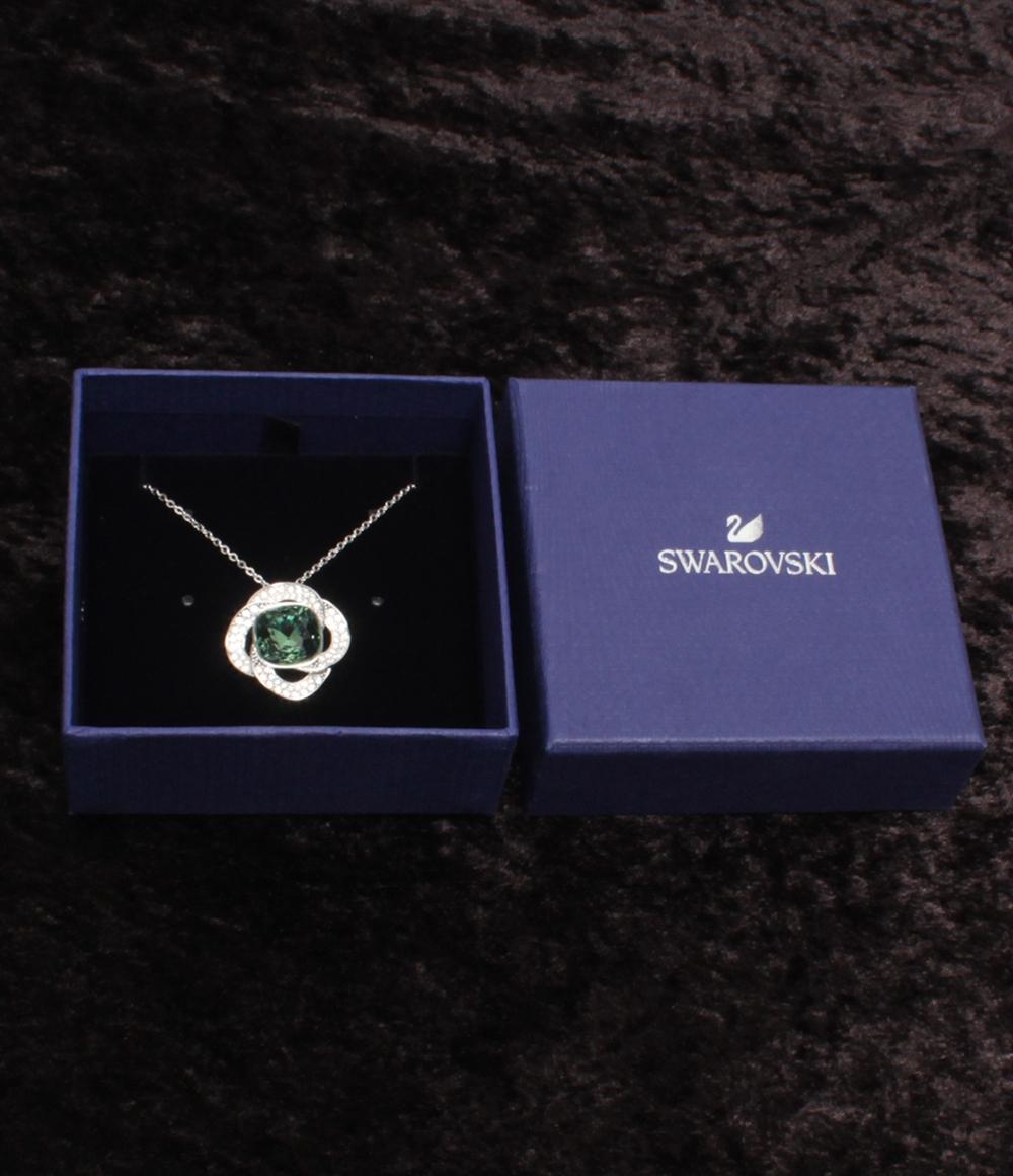 美品 SWAROVSKI ネックレス フラワーモチーフ レディース スワロフスキー