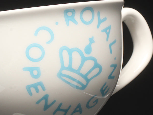 美品 Royal Copenhagen カップ&ソーサー 2客セット ペア ニューシグネチャー ブルー ロイヤルコペンハーゲン