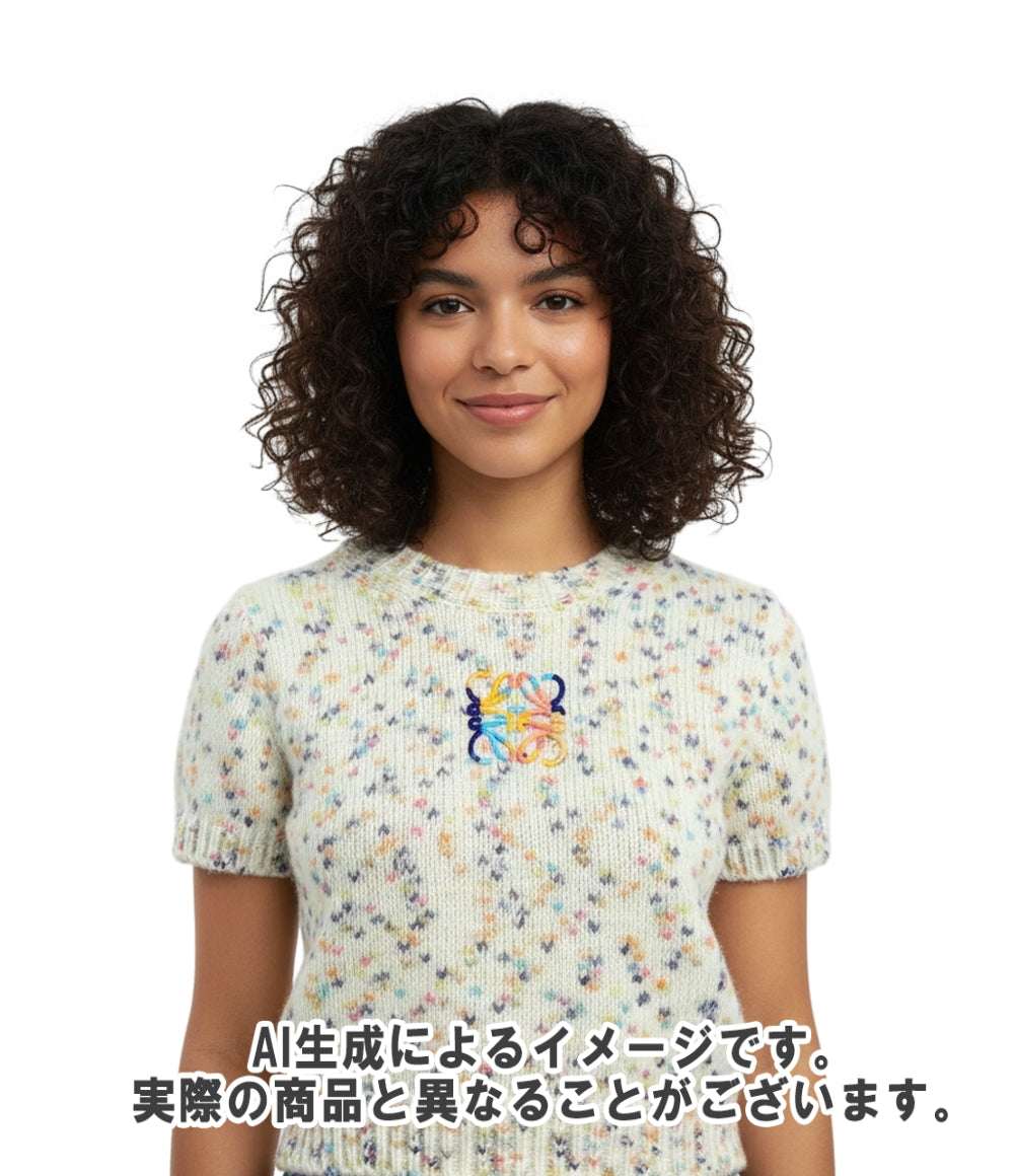 LOEWE 半袖ニット ショートスリーブ セーター ウール アルパカ ブレンド S359Y55K26 レディース SIZE M ロエベ