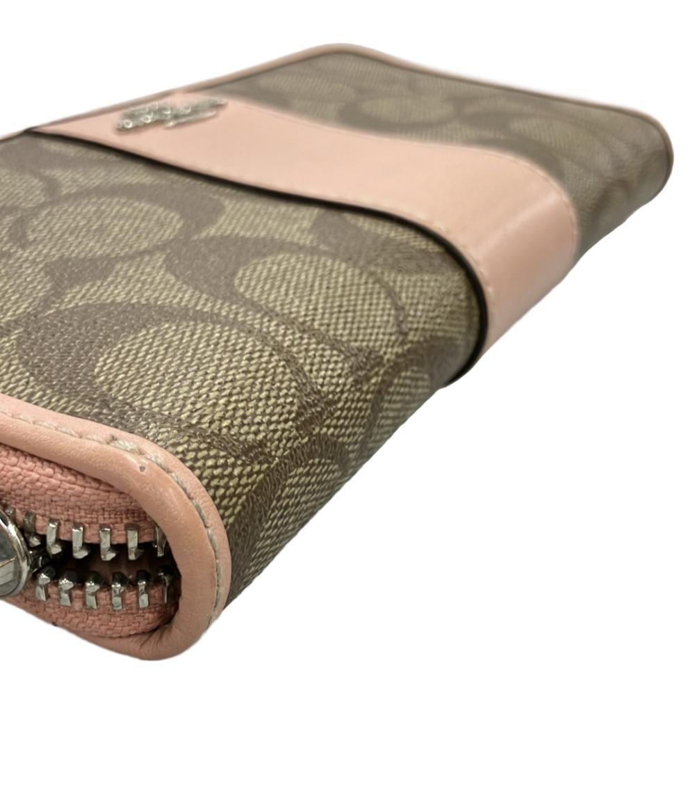 COACH ラウンドファスナー長財布 シグネチャー F54630 レディース コーチ