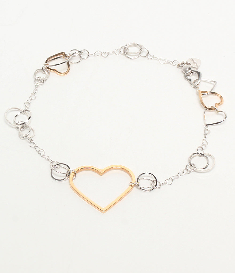 美品 Samantha Tiara ブレスレット K18WG ハートモチーフ レディース サマンサティアラ