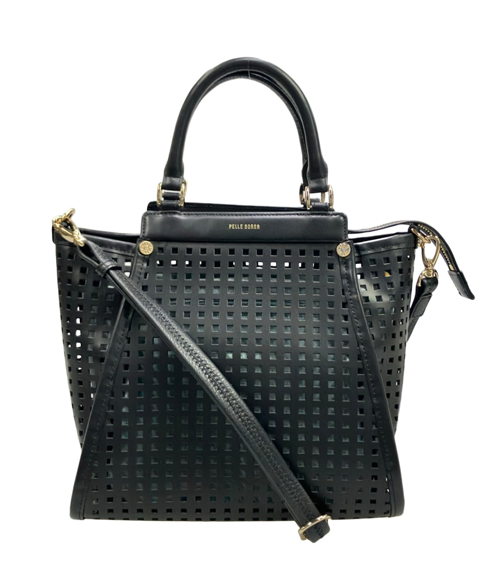美品 PELLE BORSA ハンドルバッグ ショルダーバッグ リュック 3WAY