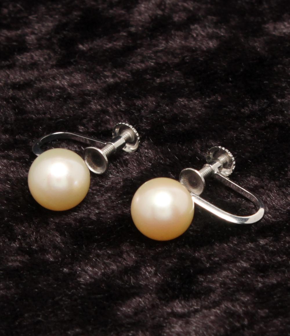 イヤリング K14WG パール 7.4mm レディース