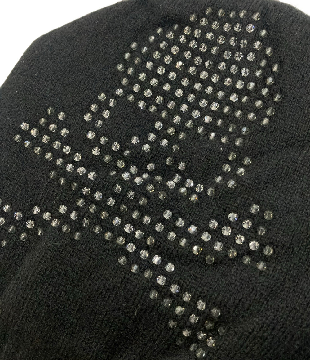 美品 mastermind JAPAN ニット帽 カシミヤ100% MN-KN16-15 メンズ レディース SIZE L マスターマインドジャパン