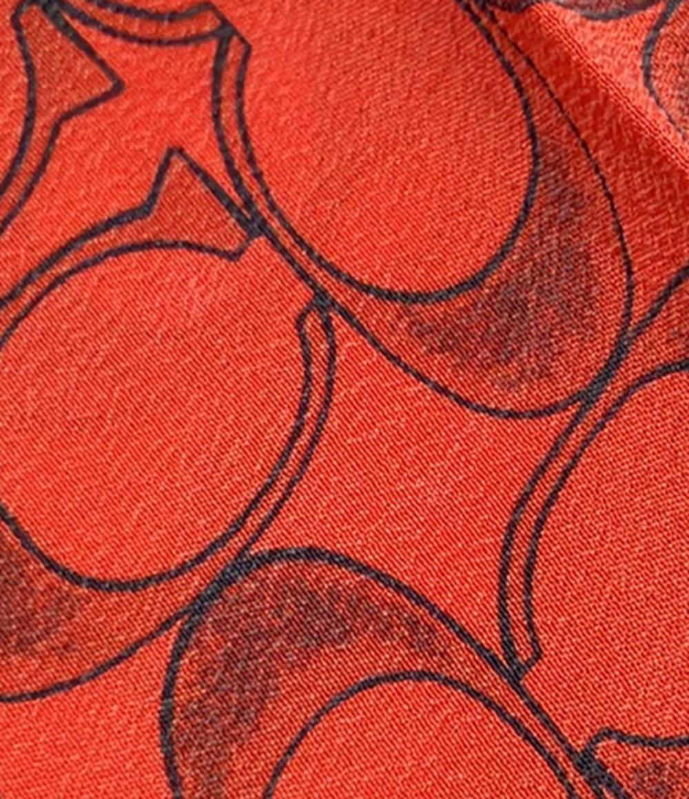 美品 COACH ストール シルク100% シグネチャー レディース コーチ