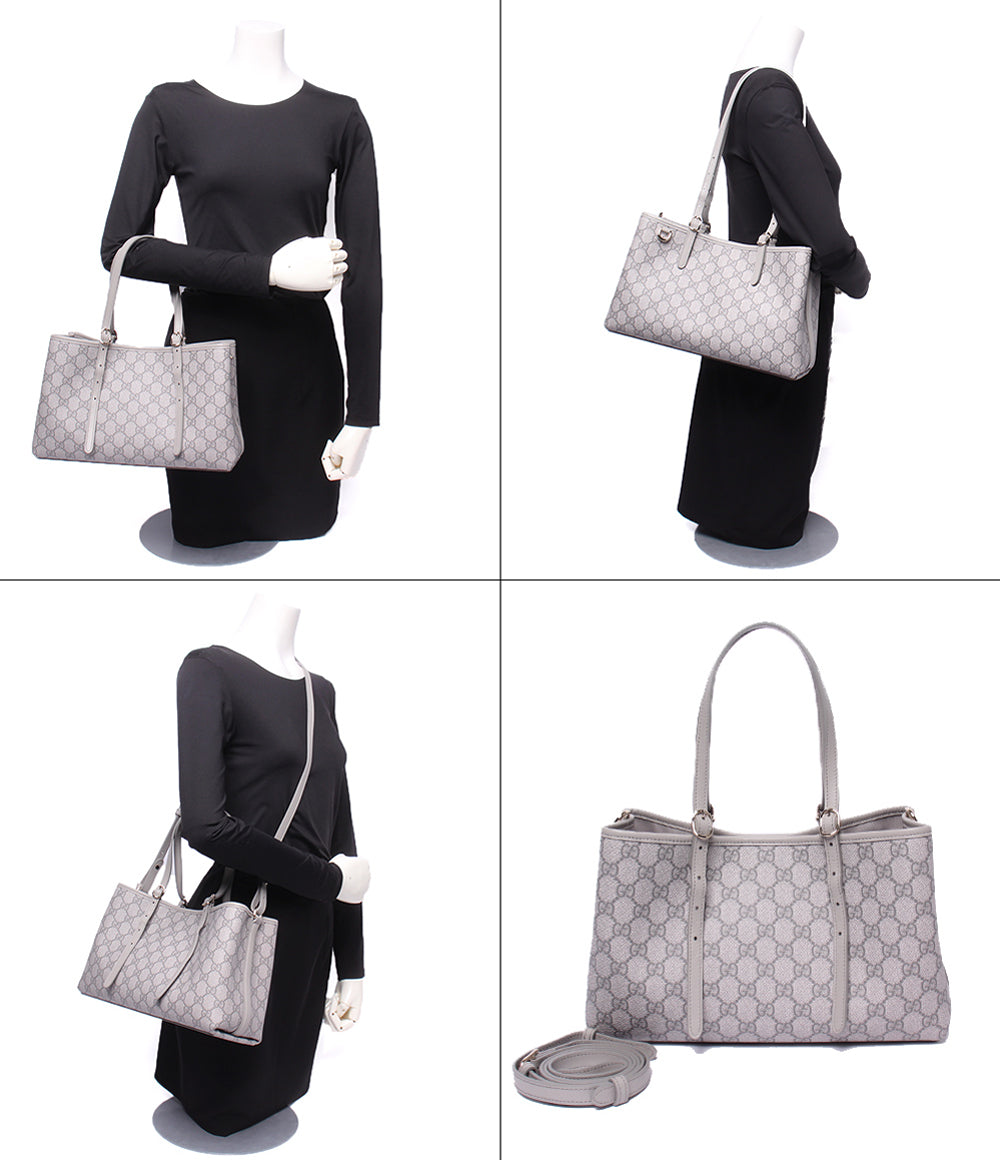 美品 GUCCI 2WAY ハンドバッグ ショルダーバッグ 肩掛け 斜め掛け GGエンブレム 815214 520981 レディース グッチ