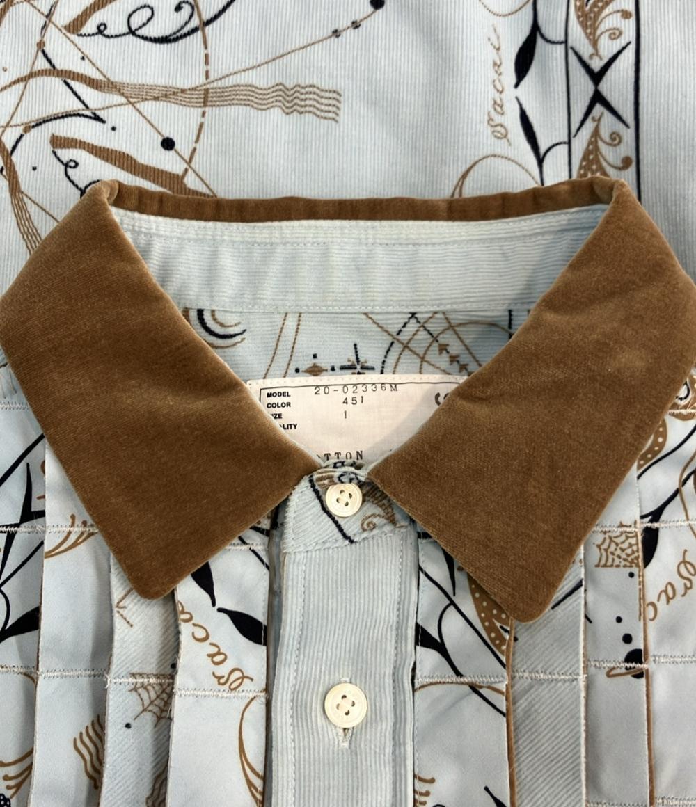 Sacai Dr Woo 長袖シャツ バンダナプリントコーデュロイシャツ メンズ SIZE 1 サカイ ドクター ウー