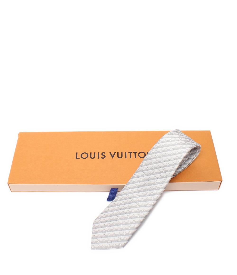 美品 LOUIS VUITTON ネクタイ シルク100% モノグラム ダイアゴナル M79912 メンズ ルイ・ヴィトン