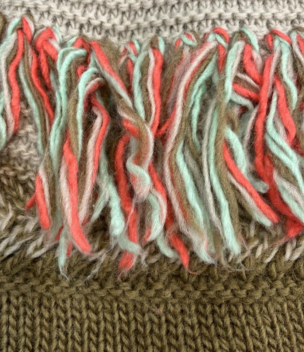 BEARDSLEY 長袖 ニット ジャガードフリンジニット BEZ1032505A0004 レディース SIZE F (M) ビアズリー