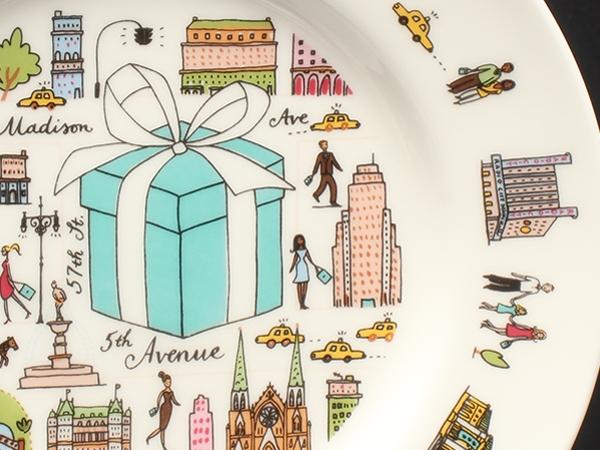 美品 ティファニー プレート 皿 2点セット 19cm 5th アベニュー TIFFANY&Co.