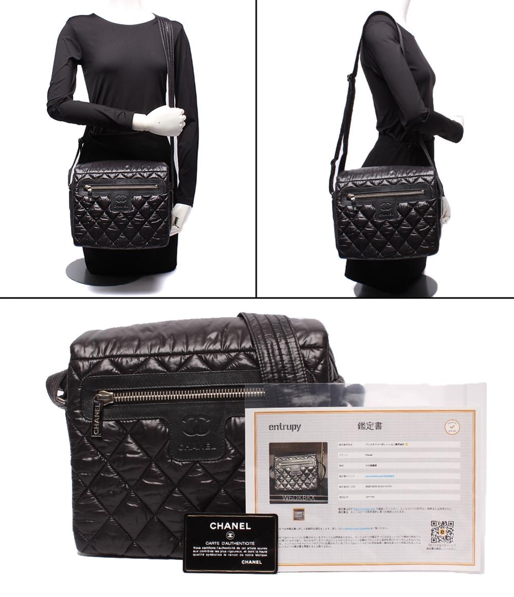 CHANEL ショルダーバッグ メッセンジャーバッグ 肩掛け 斜め掛け シルバー金具 マトラッセ コココクーン A48616 レディース メンズ シャネル