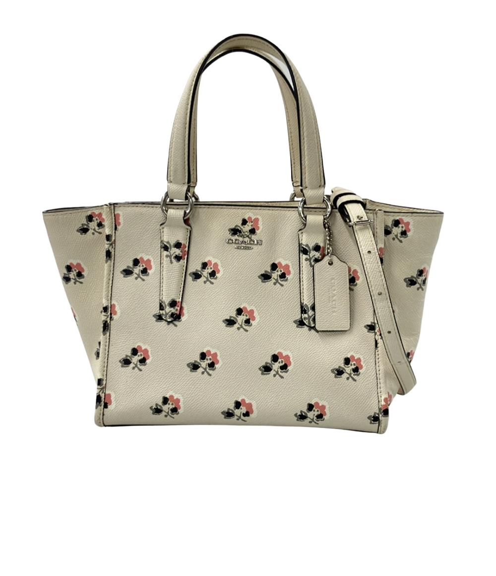 極美品/付属品付✨コーチ ハンドバッグ フラワープリント 2way サファアーノ COACH 2WAY ハンドバッグ ショルダーバッグ 斜め掛け 花柄 34774