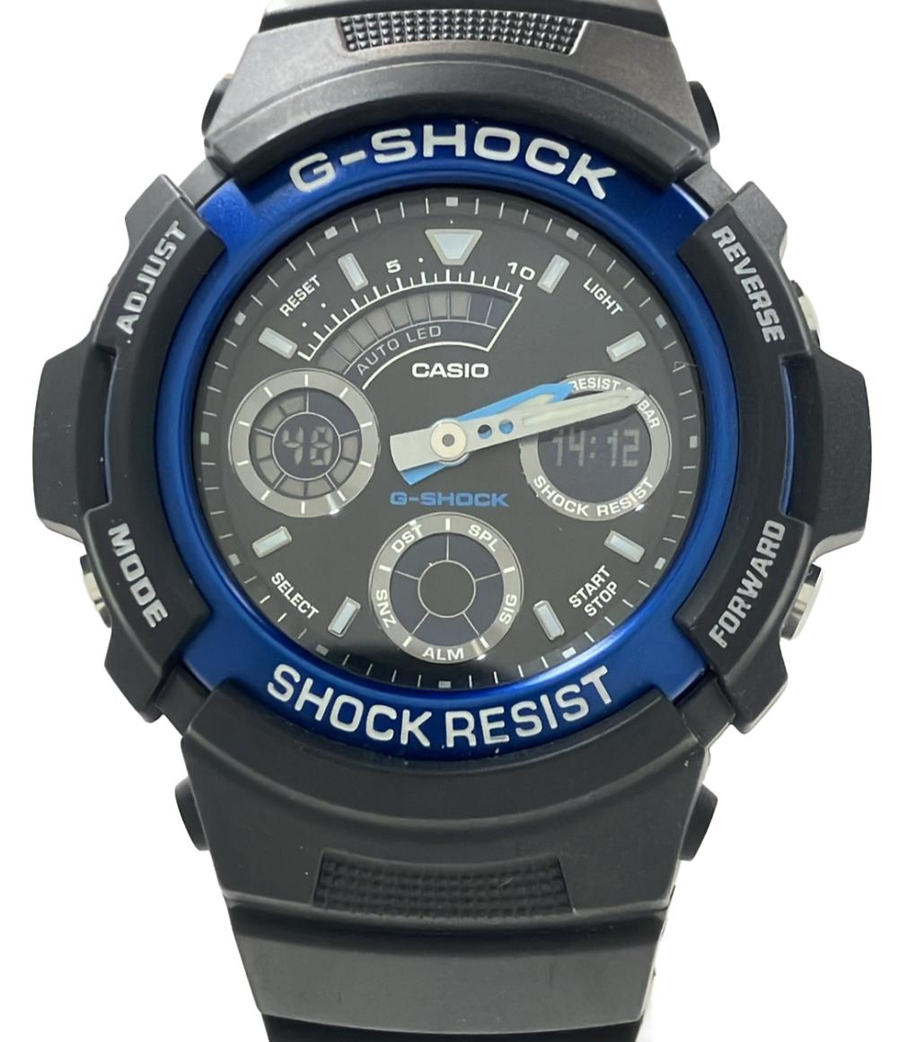 カシオ 腕時計 G-SHOCK クオーツ ブラック AW-591 メンズ CASIO