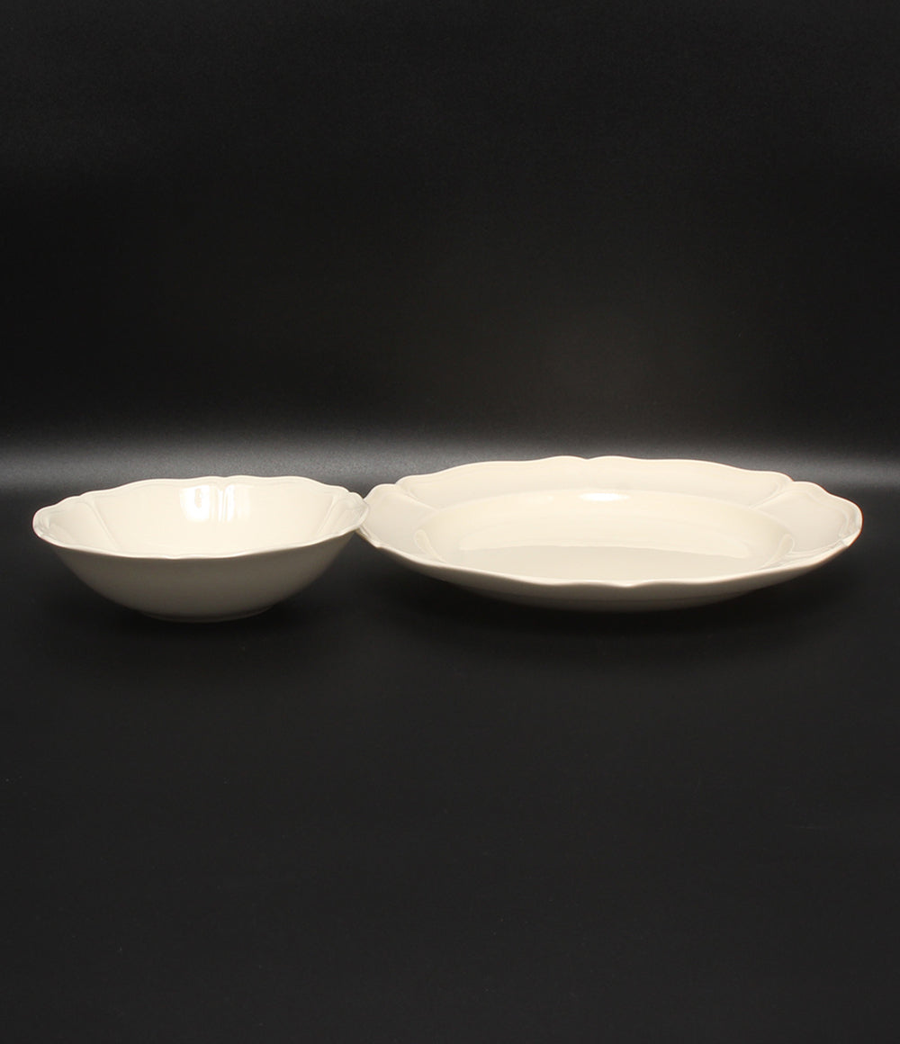 美品 WEDGWOOD プレート 皿 26cm サラダボウル 16cm 8点セット クイーンズ プレーン ウエッジウッド