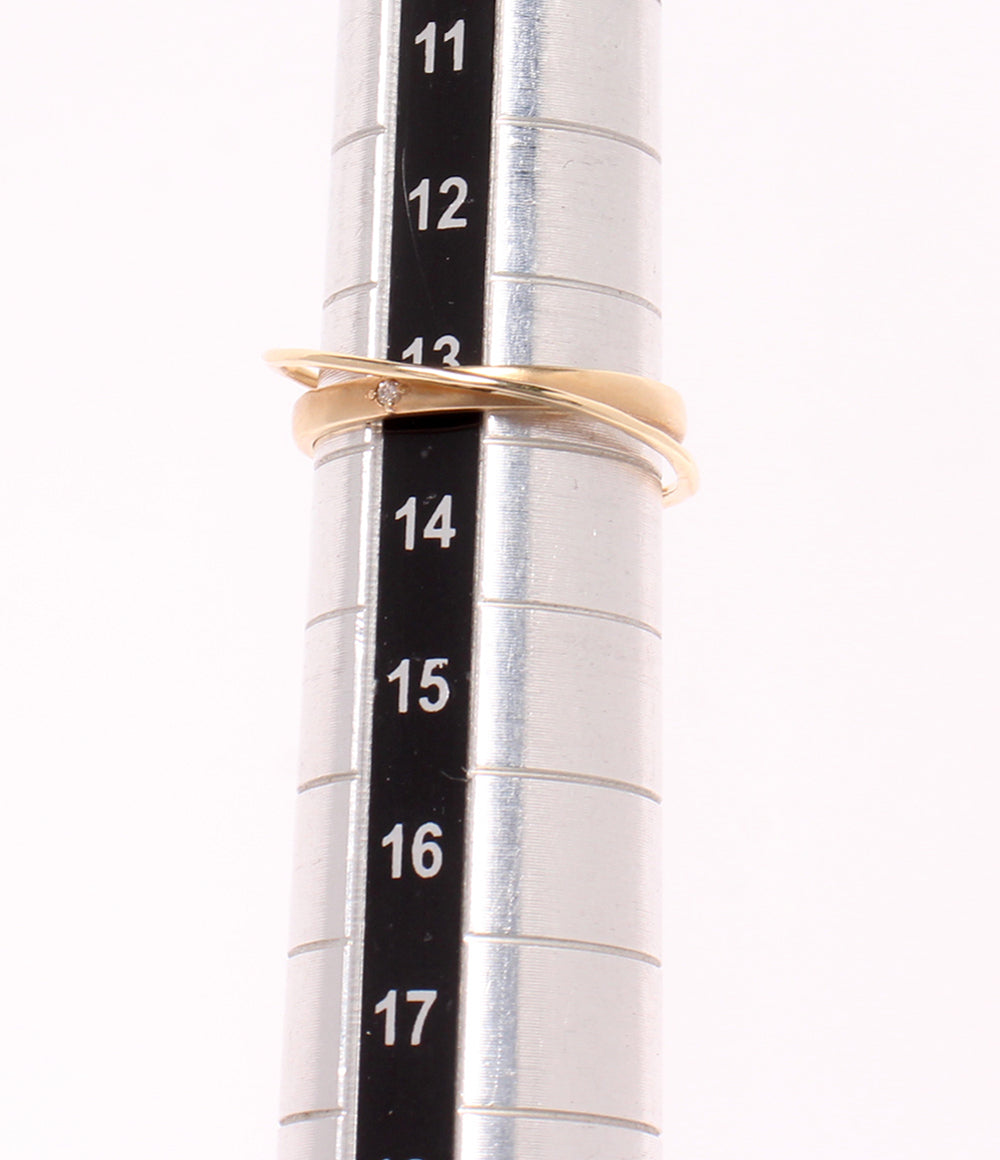 美品 SIENA ROSE リング 指輪 K10 ダイヤ 0.01ct レディース SIZE 13号 シエナロゼ