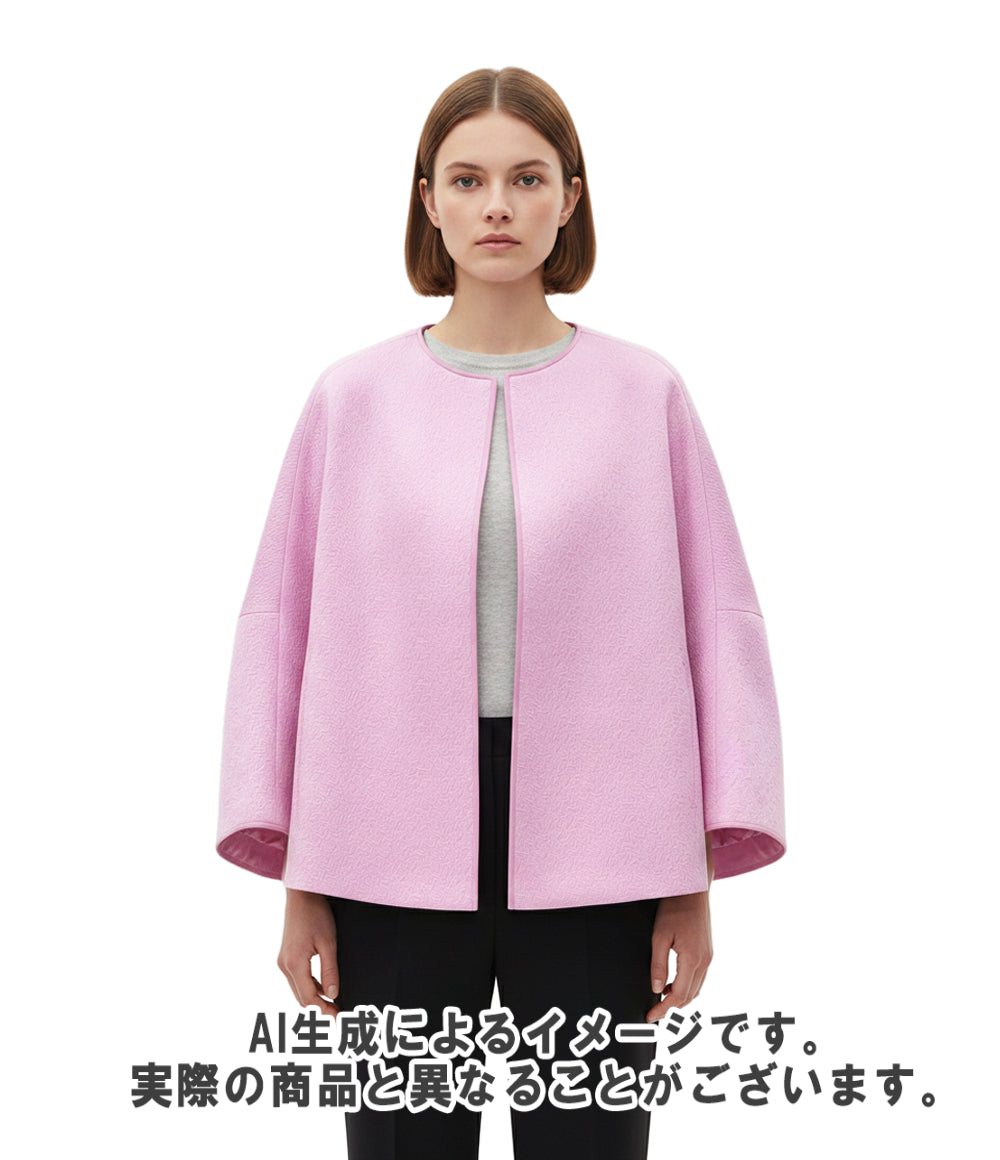 Drawer ノーカラージャケット 6522-299-0576 レディース SIZE 38 ドゥロワー