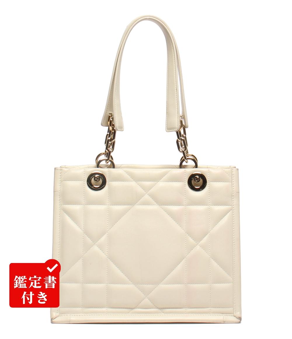 クリスチャンディオール ChristianDior トートバッグ ロゴグラム ジャガード×レザー ボルドー×アイボリー バッグ