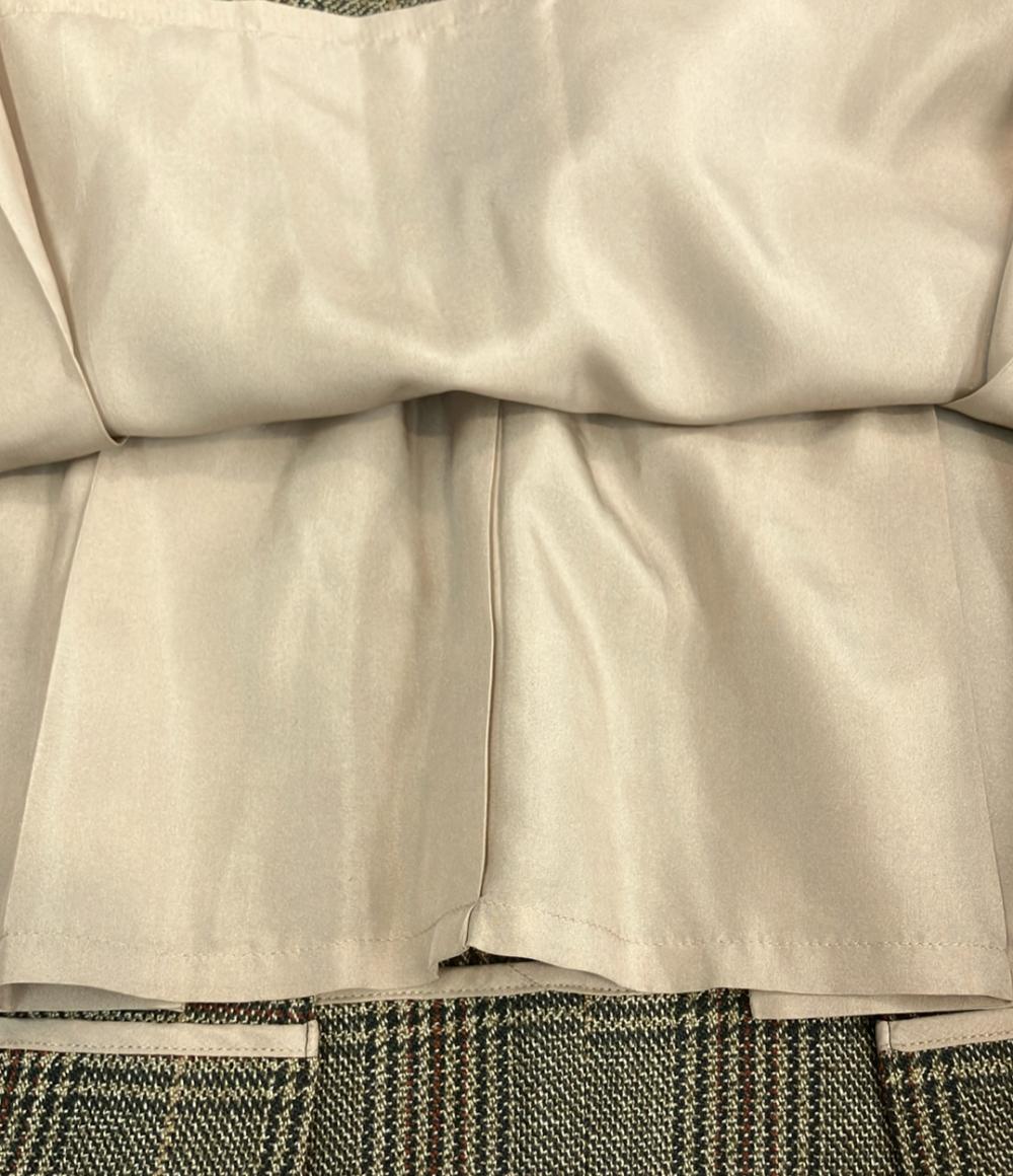 美品 MADISON BLUE グレンチェック柄 プリーツスカート MB224-6017 レディース SIZE 01 (S) マディソンブルー