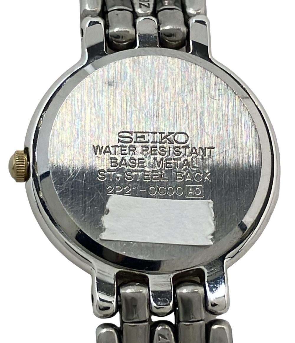 セイコー 腕時計 CREO クオーツ ホワイト 2P21-0C00 レディース SEIKO