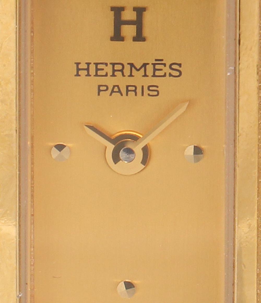 エルメス 腕時計 ○Z刻印 ゴールド金具 イエローベルト ケリーウォッチ クオーツ ゴールド レディース HERMES