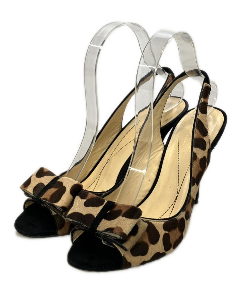 Kate Spade スリングバッグパンプス ハラコ レオパード柄 Kate Spade スリングバッグパンプス ハラコ レオパード柄