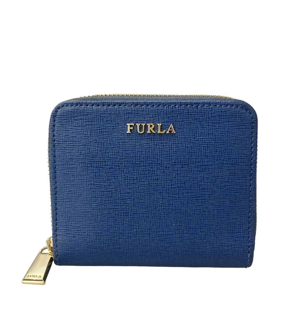 【新品】FURLA│フルラ　財布　コンパクトジップ　ラウンドファスナー　ブルー フルラ ラウンドファスナー財布 レディース Furla – Rehello by BOOKOFF