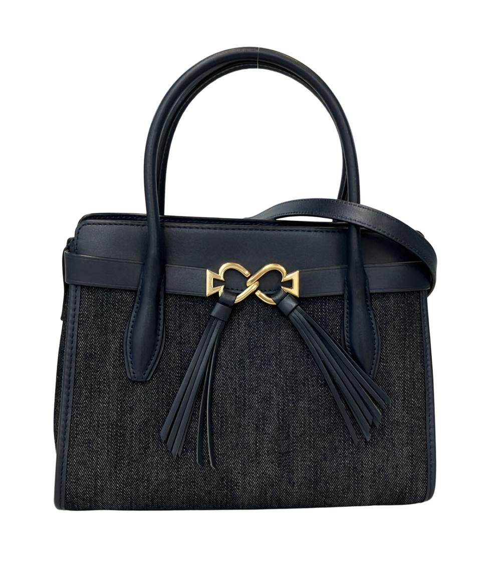 kate spade ケイトスペード デニム ハンドバッグ 2WAY スタッズ 美品 Kate Spade 2WAY ハンドバッグ ショルダーバッグ 斜め掛け デニム