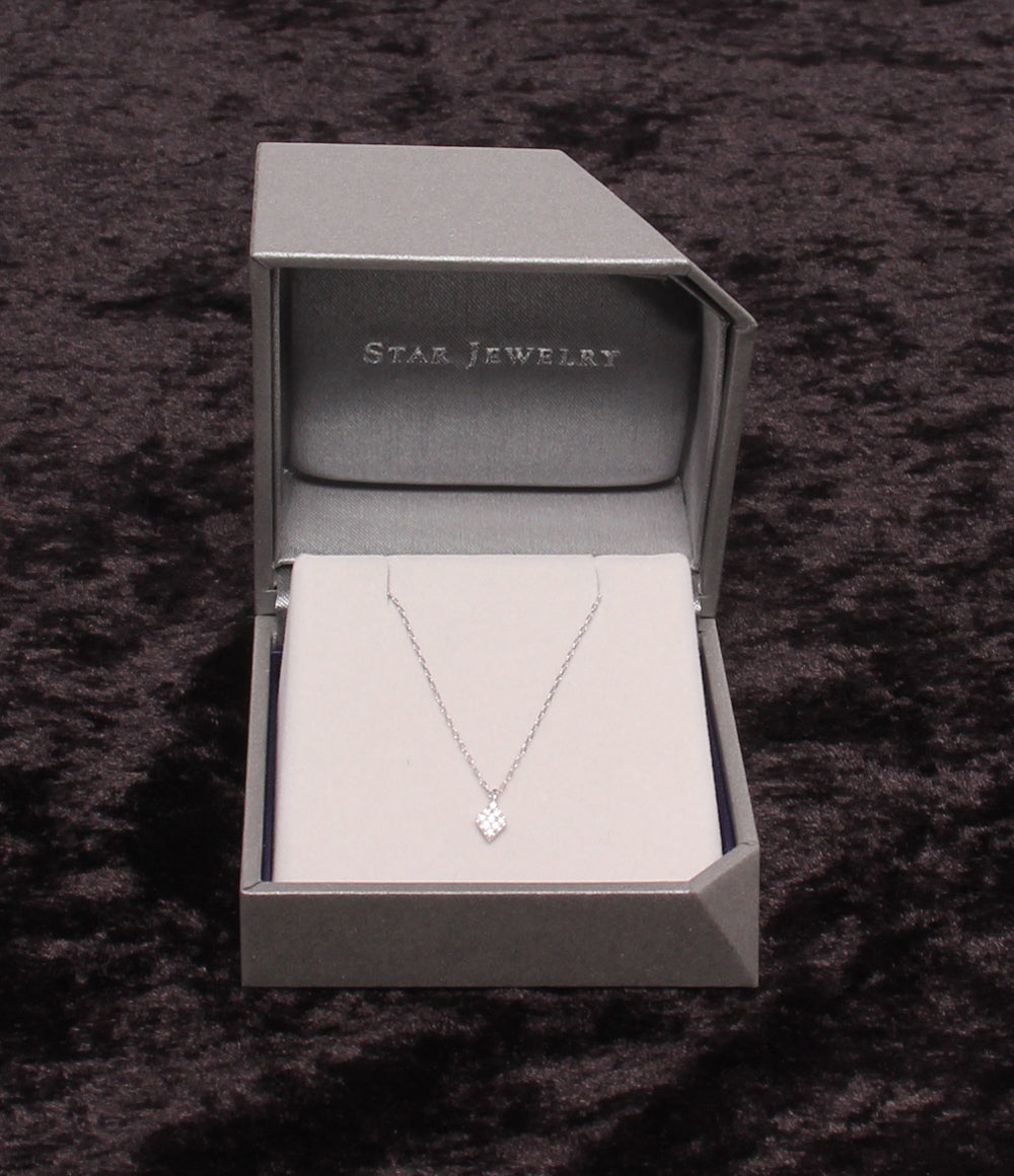 美品 STAR JEWELRY ネックレス K10 ダイヤ 0.02ct レディース スタージュエリー