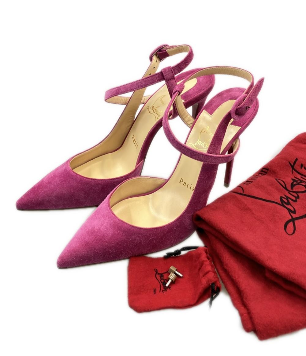美品 Christian Louboutin アンクルストラップパンプス レディース 