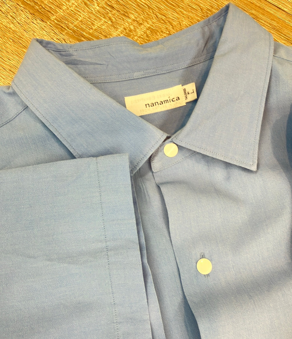 nanamica 半袖シャツ 26SS Regular Collar Wind SUGS405 メンズ SIZE L ナナミカ