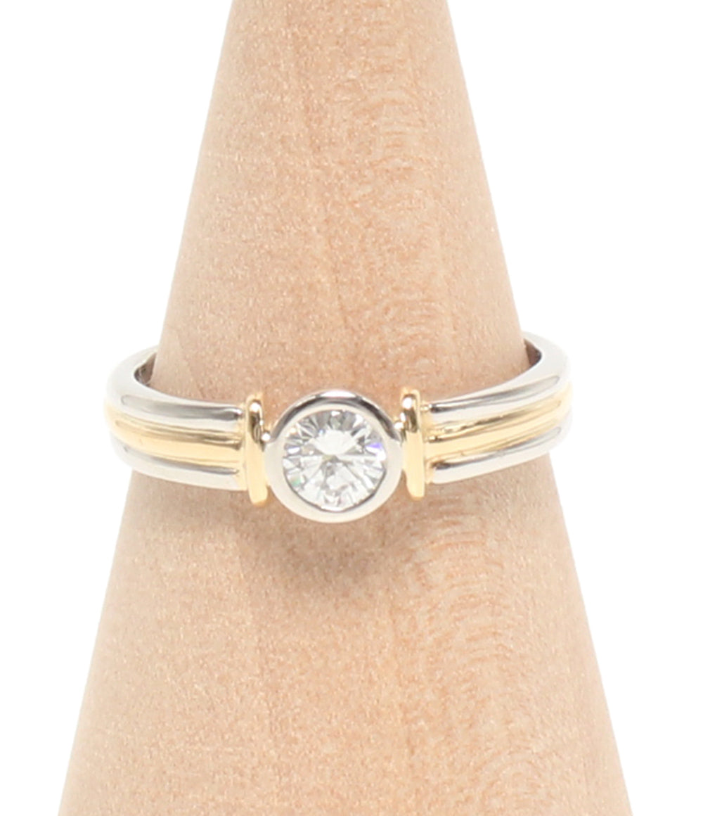 美品 NINA RICCI リング 指輪 K18 Pt900 ダイヤ 0.25ct レディース 