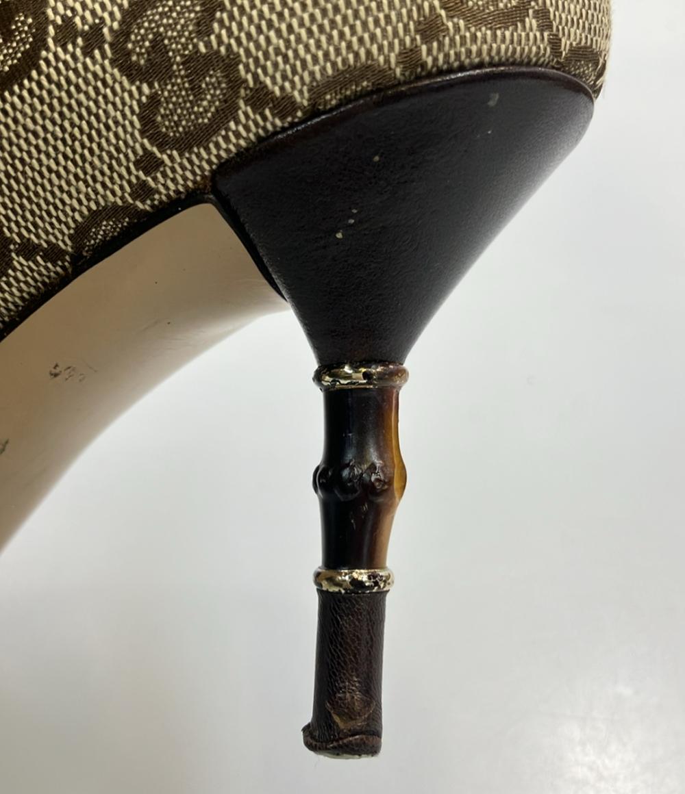 GUCCI パンプス GGキャンバス バンブーヒール レディース SIZE 36 C (23cm) グッチ