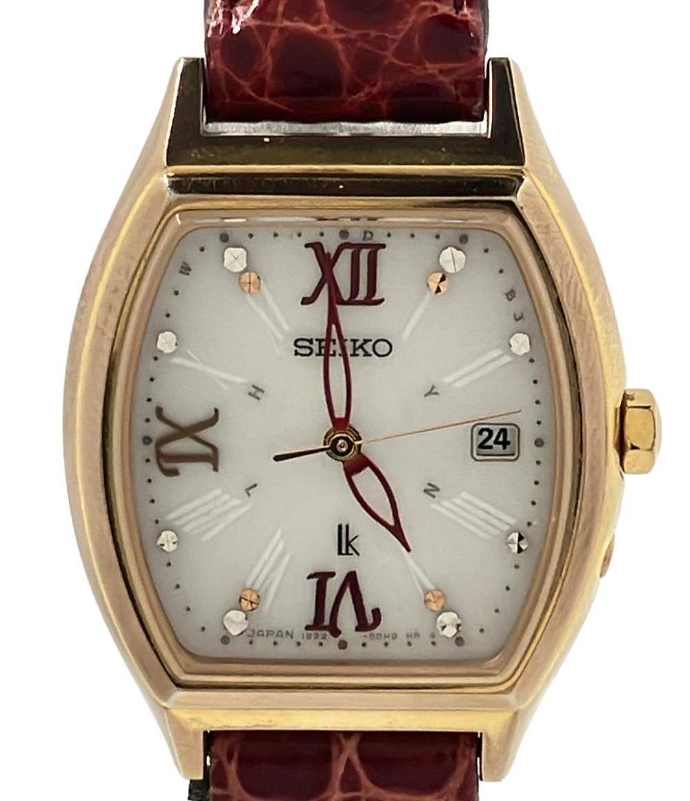 稼働美品 セイコーLk レディース腕時計 トノー型 1B22-0BT0 白文字盤 楽天市場】SEIKO セイコー ルキア 1B22-0BC0 デイト 白 ホワイト