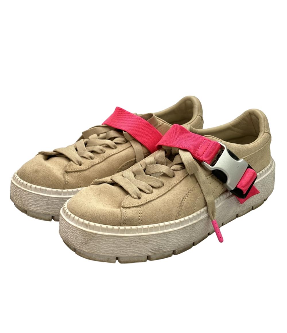 PUMA ローカット厚底スニーカー プラットフォーム トレース バックル 