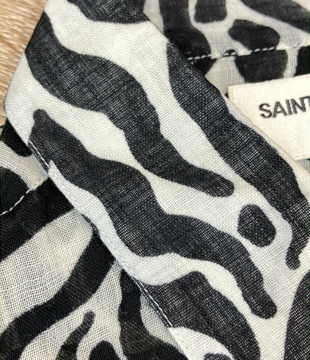 SAINT LAURENT 長袖シャツ 薄手 ゼブラ 564172 メンズ SIZE 37 (S) サンローラン