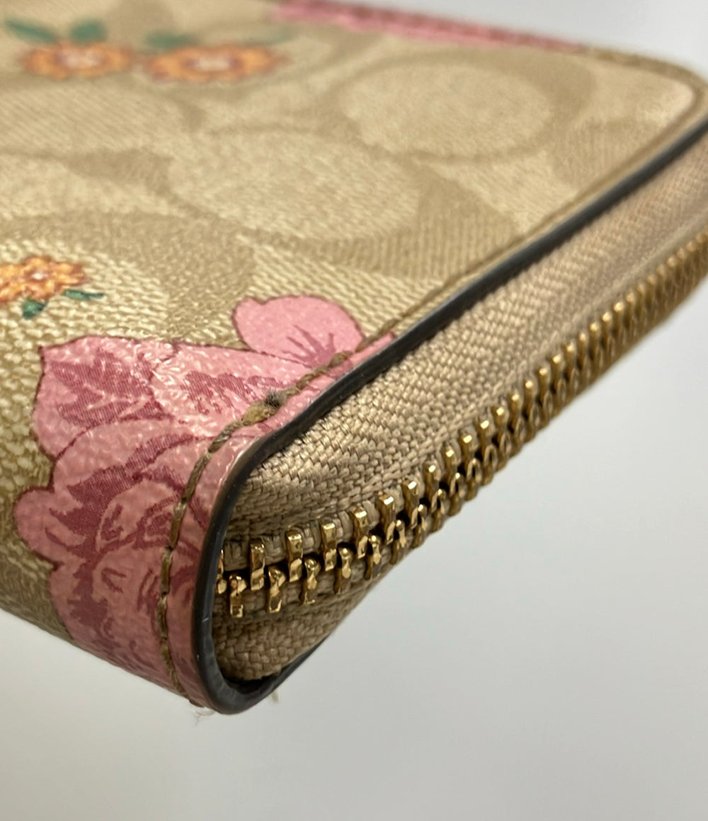 COACH ラウンドファスナー長財布 シグネチャー レディース コーチ