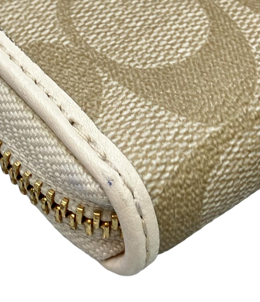 COACH ラウンドファスナー長財布 シグネチャー レディース コーチ