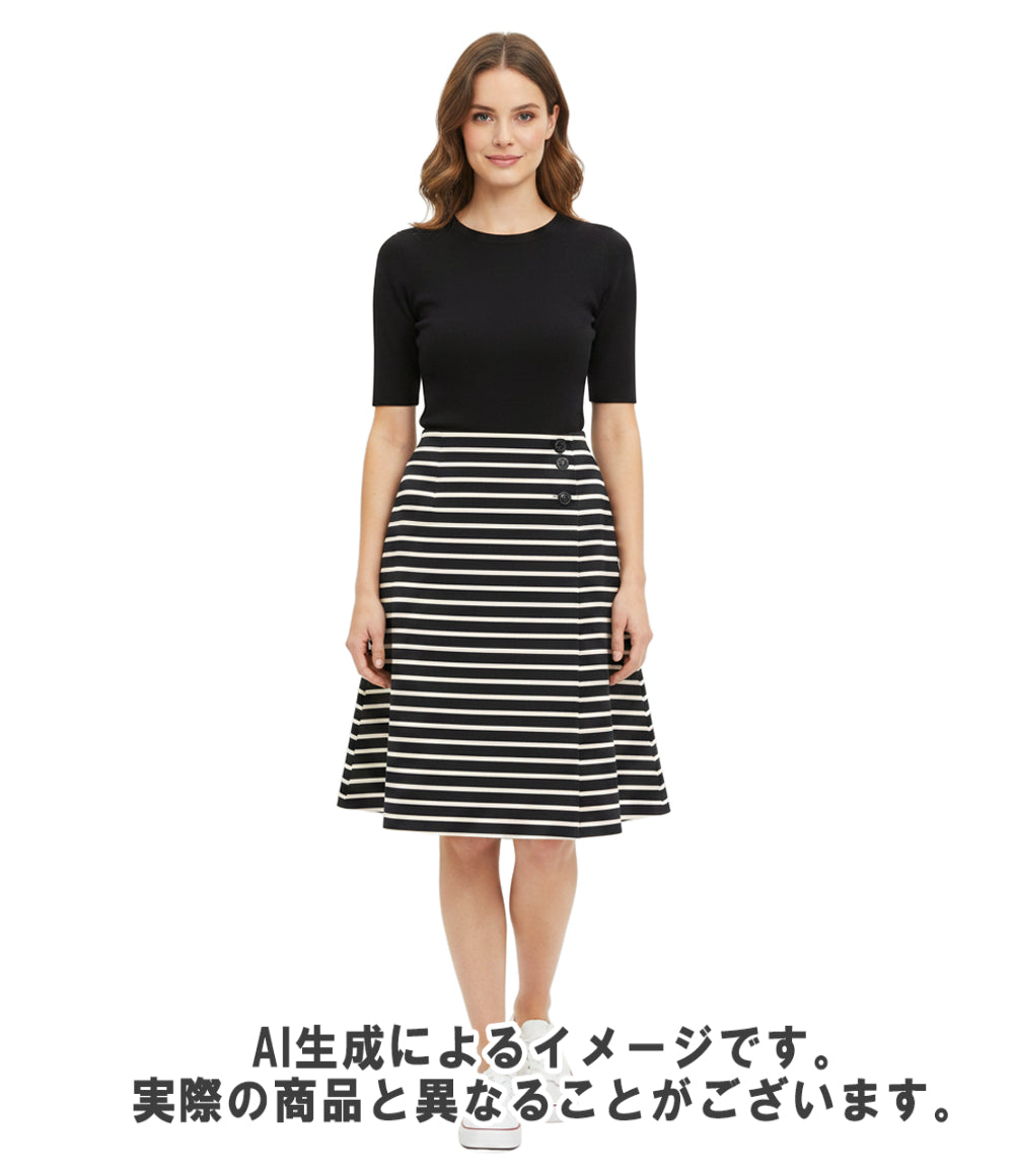Christian Dior マリンストライプフレアスカート 1C21312A1418 レディース SIZE 44 クリスチャンディオール