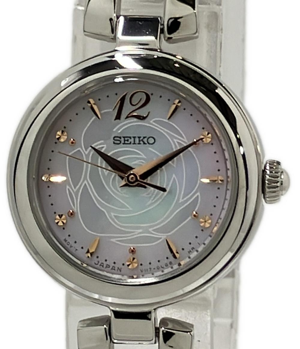 美品 SEIKO 腕時計 ソーラー V117-0CT0 レディース セイコー – Rehello