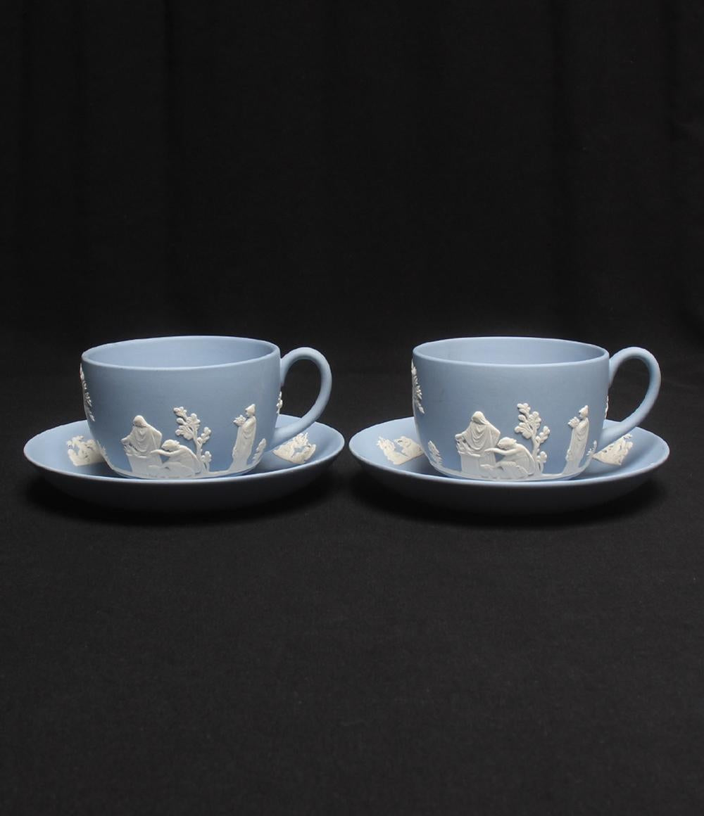 ウェッジウッド カップ＆ソーサー 2客セット ペア ジャスパー WEDGWOOD 