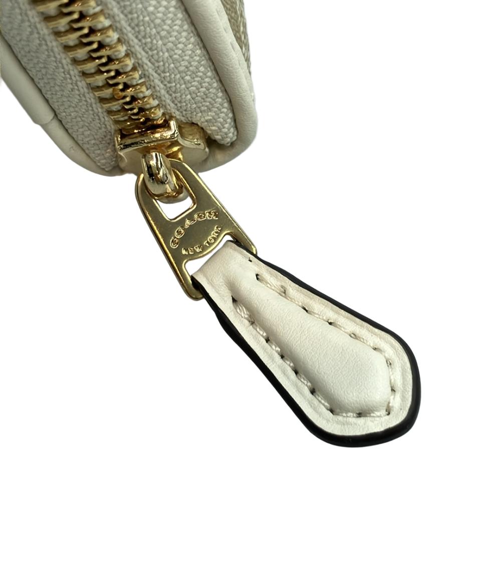 美品 COACH ラウンドファスナー 長財布 シグネチャー レディース コーチ