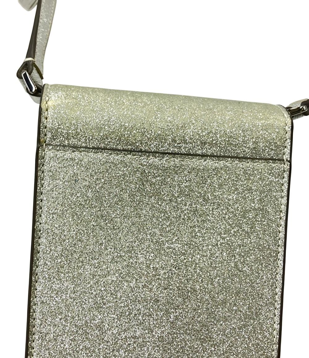 美品 Kate Spade ショルダーバッグ スマホショルダー スマホケース グリッター レディース ケイトスペード