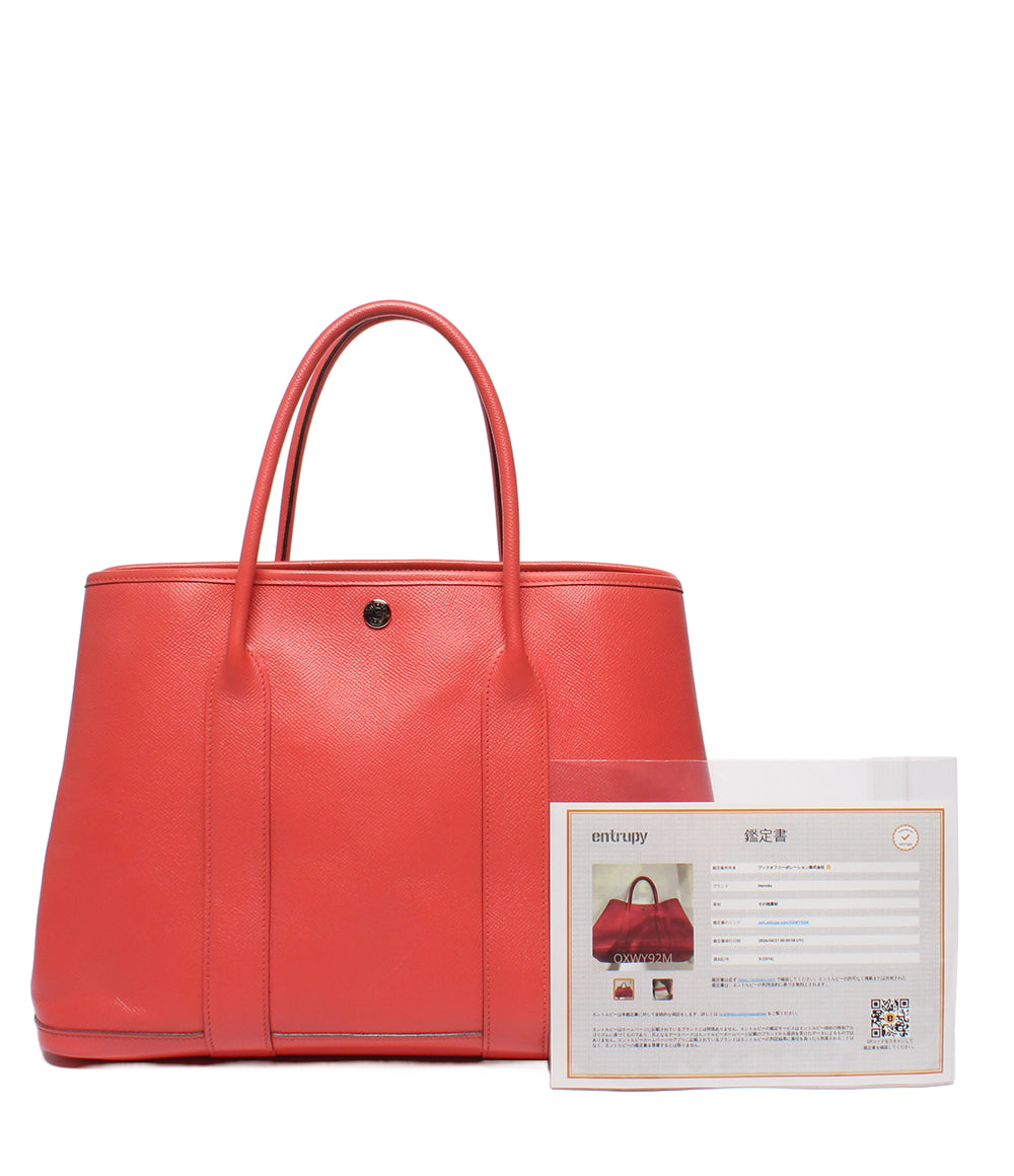 HERMES トートバッグ ハンドバッグ X刻印 シルバー金具 ガーデンパーティPM 36 レディース エルメス