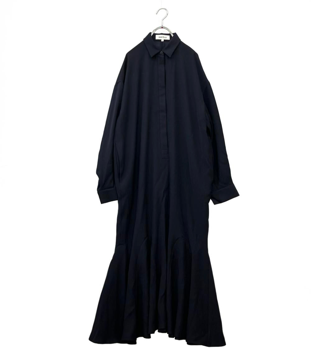 ENFOLD 長袖ワンピース 2023SS SHIRT DRESS 300GS833-0370 レディース