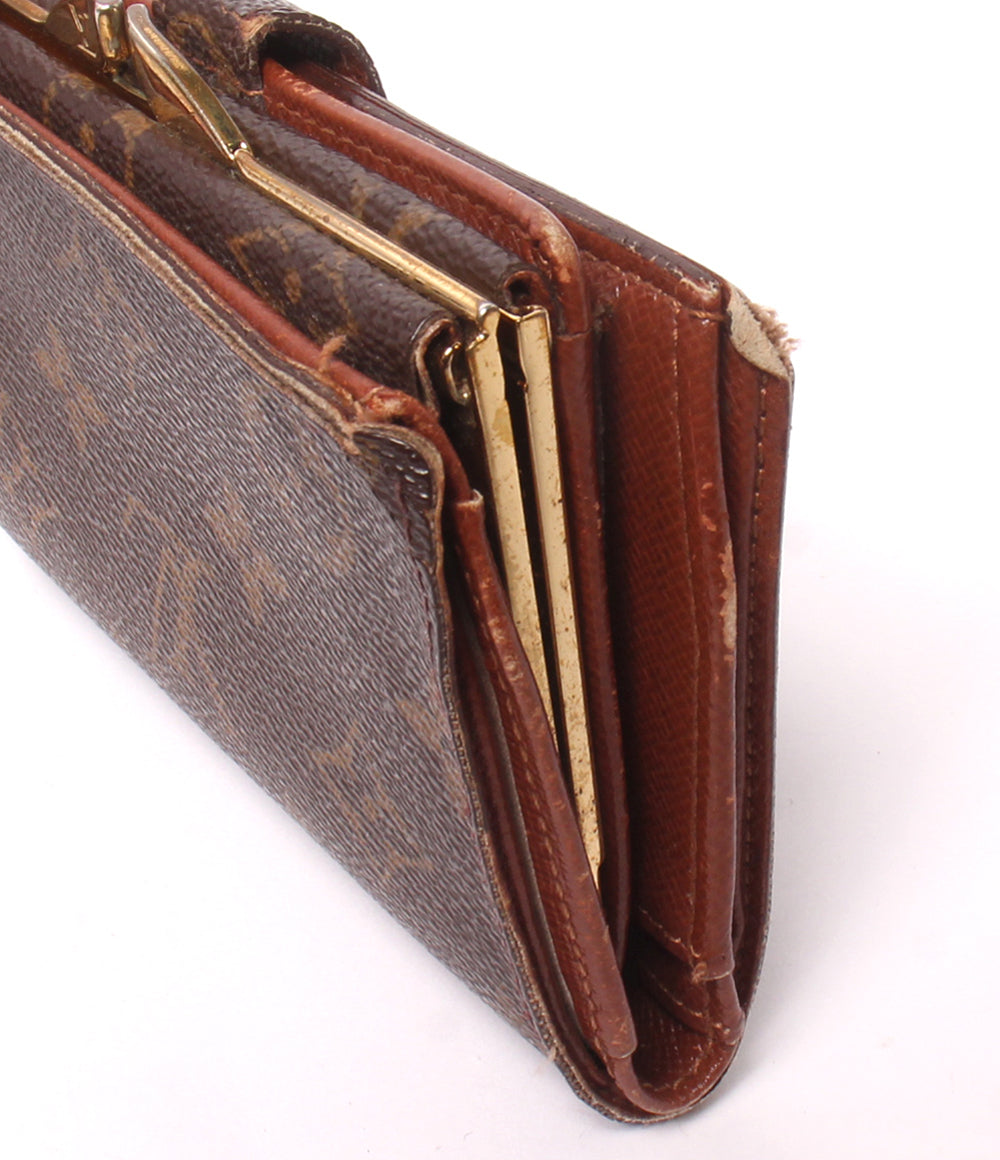 訳あり LOUIS VUITTON 二つ折り財布 がま口 ポルトフォイユ ヴィエノワ モノグラム M61673 レディース ルイ・ヴィトン