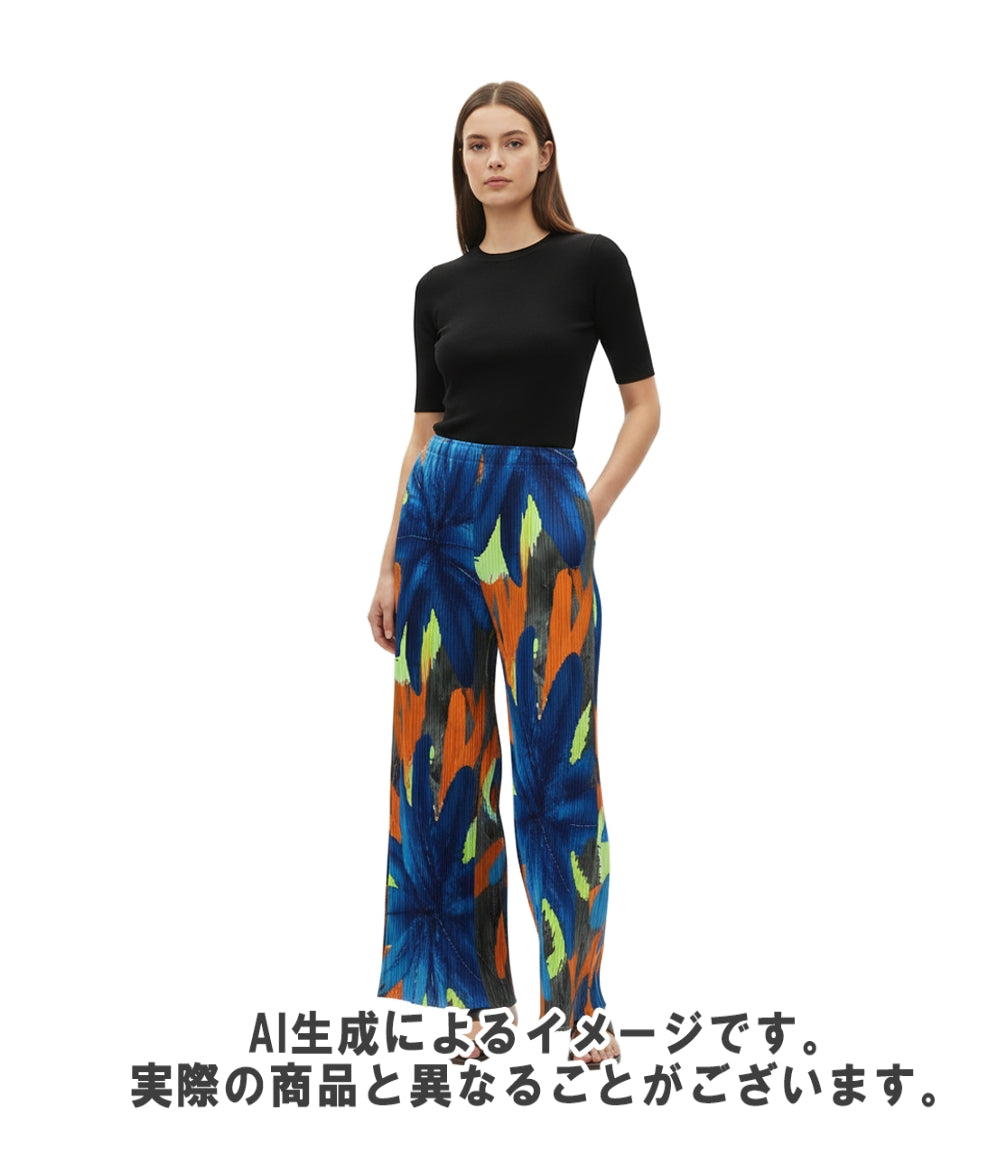 美品 PLEATS PLEASE プリーツワイドパンツ 2025 CARNIVAL PP53JF715 レディース SIZE 4 (XL) プリーツプリーズ