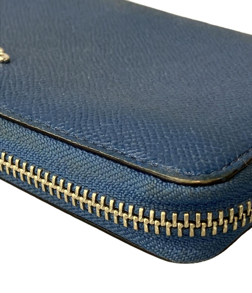 美品 コーチ ラウンドファスナー長財布 レディース COACH