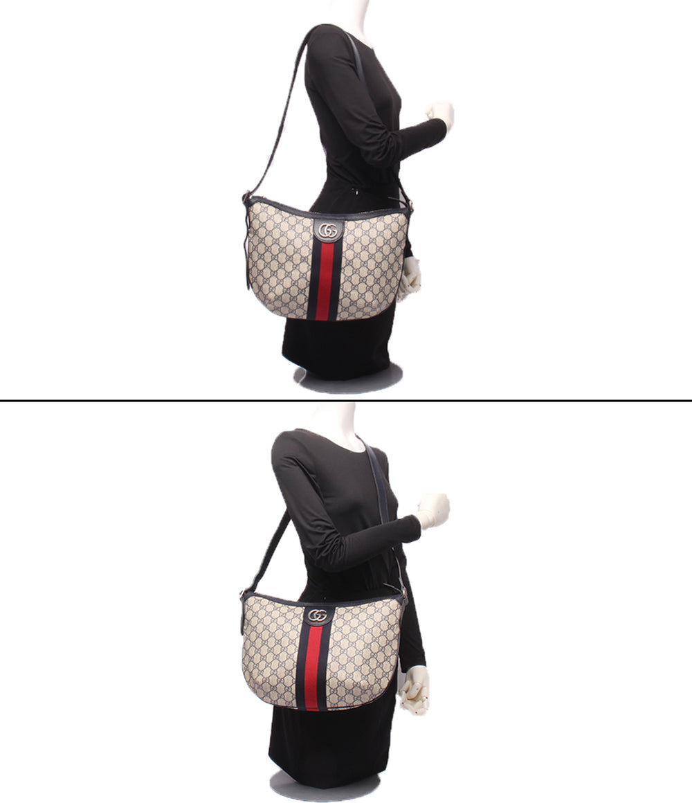 美品 GUCCI ショルダーバッグ 斜め掛け 肩掛け オフィディア GGスプリーム 598125 498879 レディース グッチ