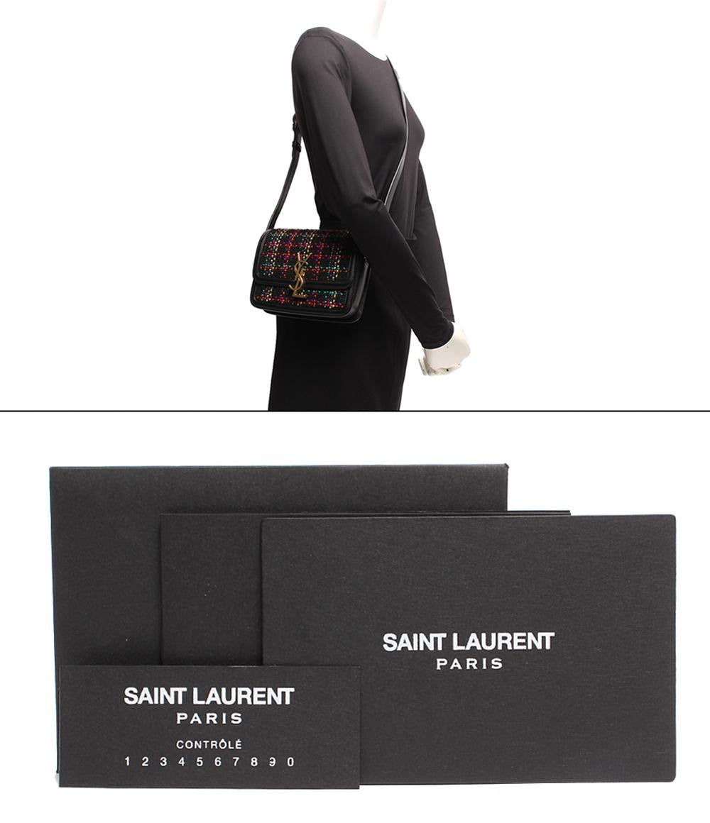 サンローラン ショルダーバッグ ゴールド金具 ツイ-ド ツイードソルフェリーノ レディース SAINT LAURENT