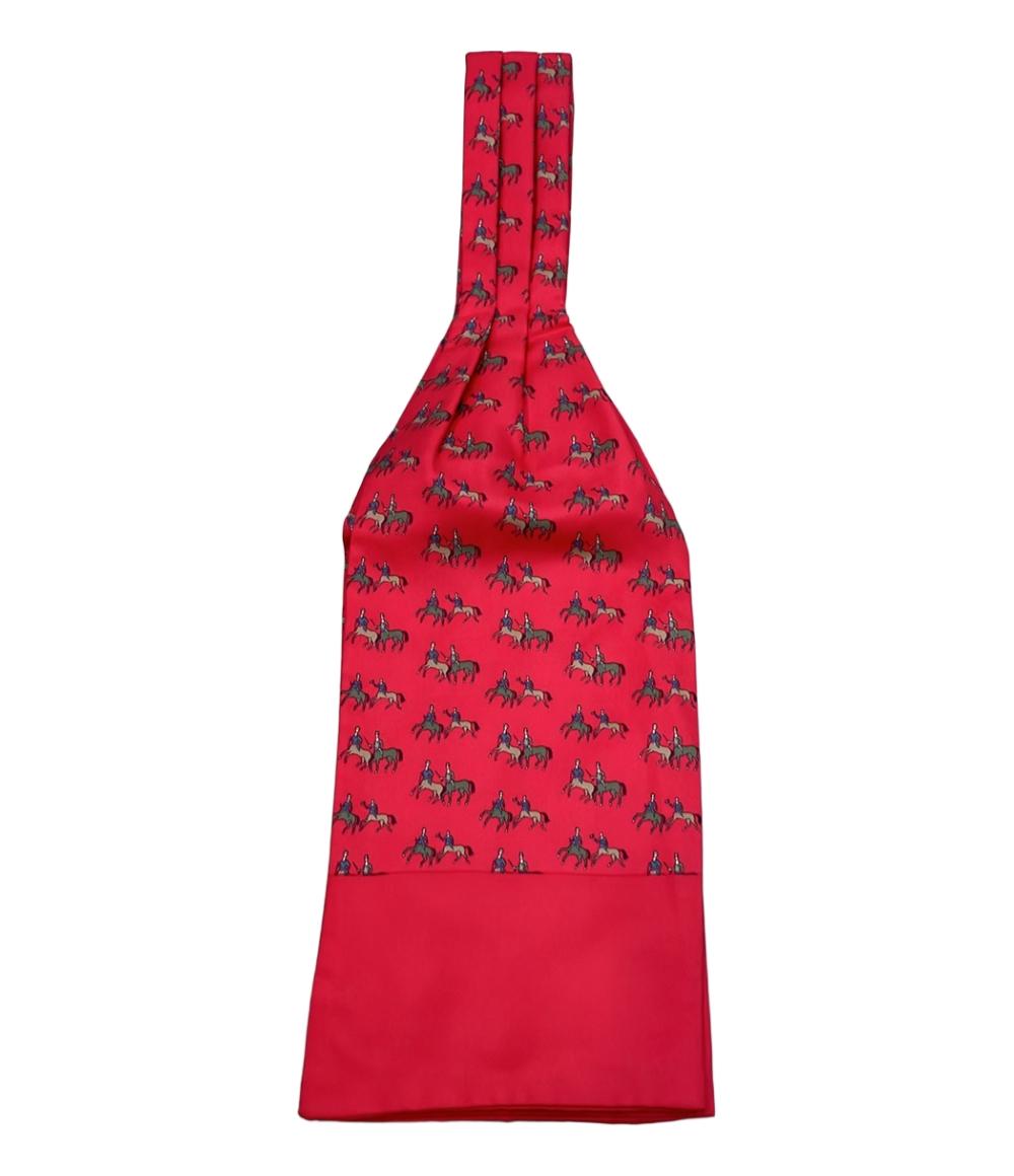 HERMES アスコットタイ シルク100% メンズ エルメス